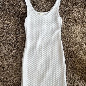 Textured White Tank Dress